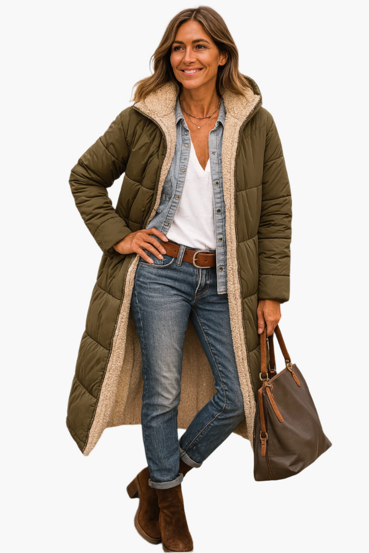 Stella | Women's Longline Sherpa-Lined Puffer Jacket