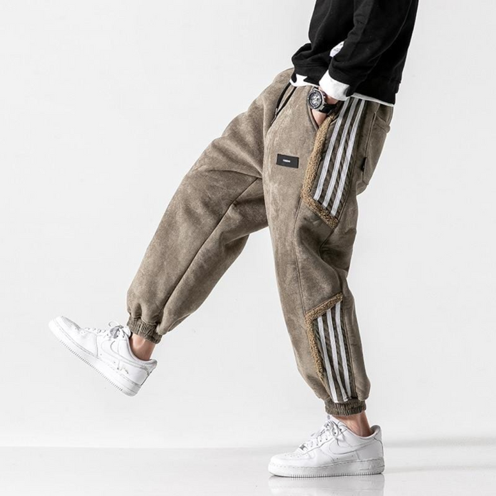 Troy | Men's Striped Sherpa-Lined Jogger Pants