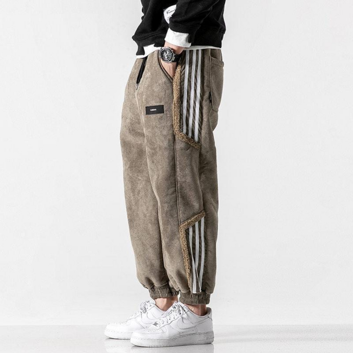 Troy | Men's Striped Sherpa-Lined Jogger Pants