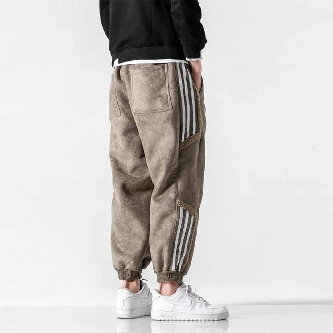 Troy | Men's Striped Sherpa-Lined Jogger Pants