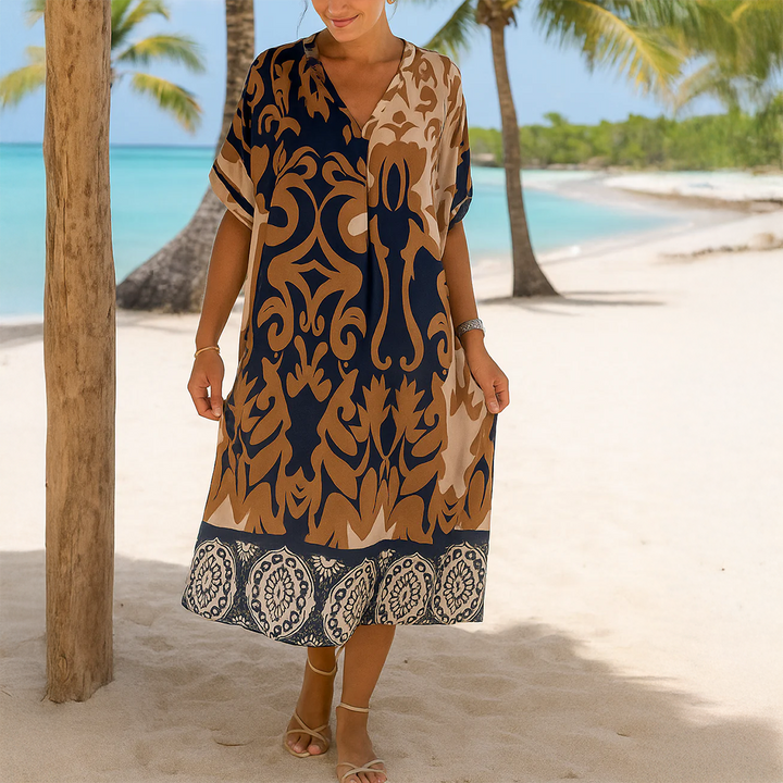 Felisse | Women's Flowy V Neck Summer Dress