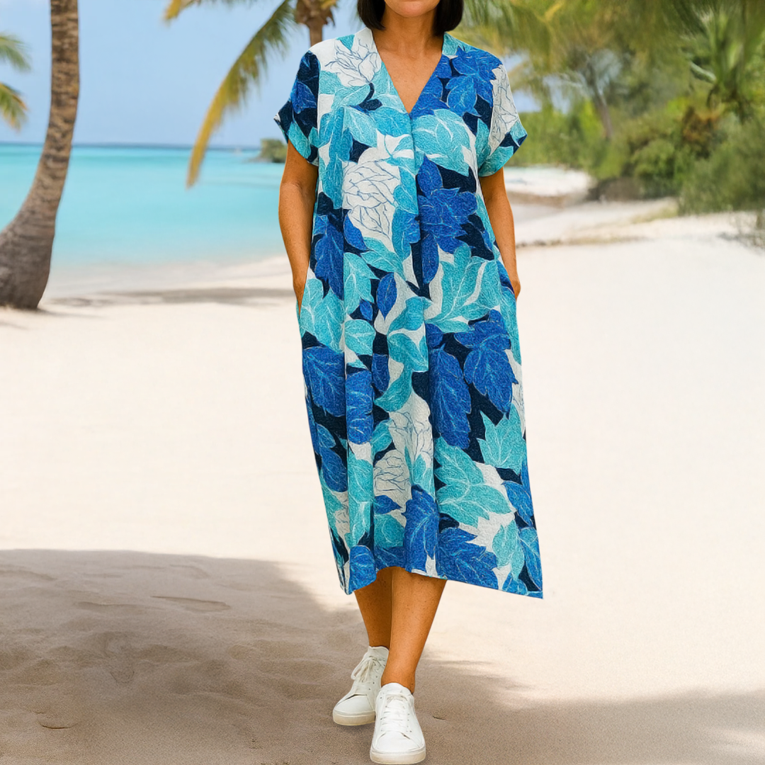 Felisse | Women's Flowy V Neck Summer Dress