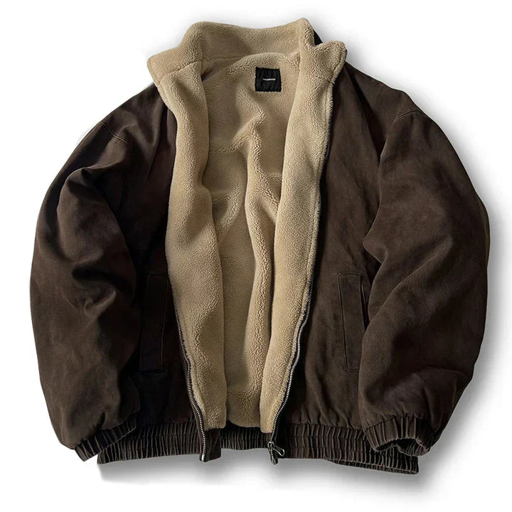 Alaric | Men's Oversized Sherpa Lined Bomber Jacket