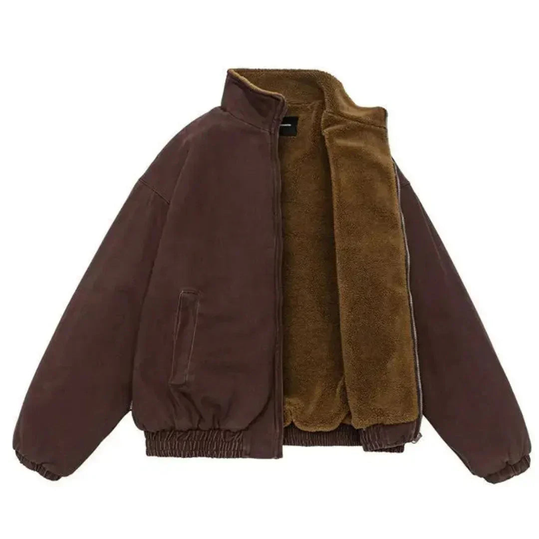 Alaric | Men's Oversized Sherpa Lined Bomber Jacket
