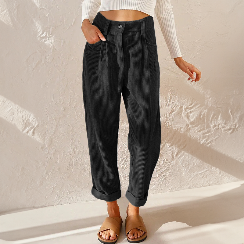 Anna | Women's Casual High-Waist Corduroy Pants