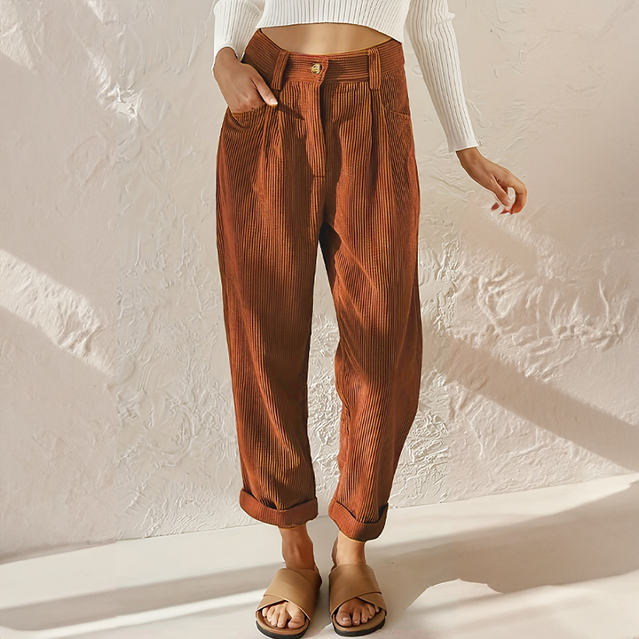 Anna | Women's Casual High-Waist Corduroy Pants
