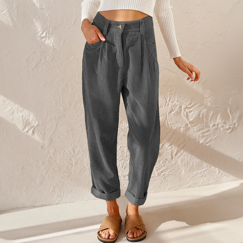 Anna | Women's Casual High-Waist Corduroy Pants