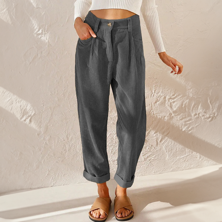Anna | Women's Casual High-Waist Corduroy Pants