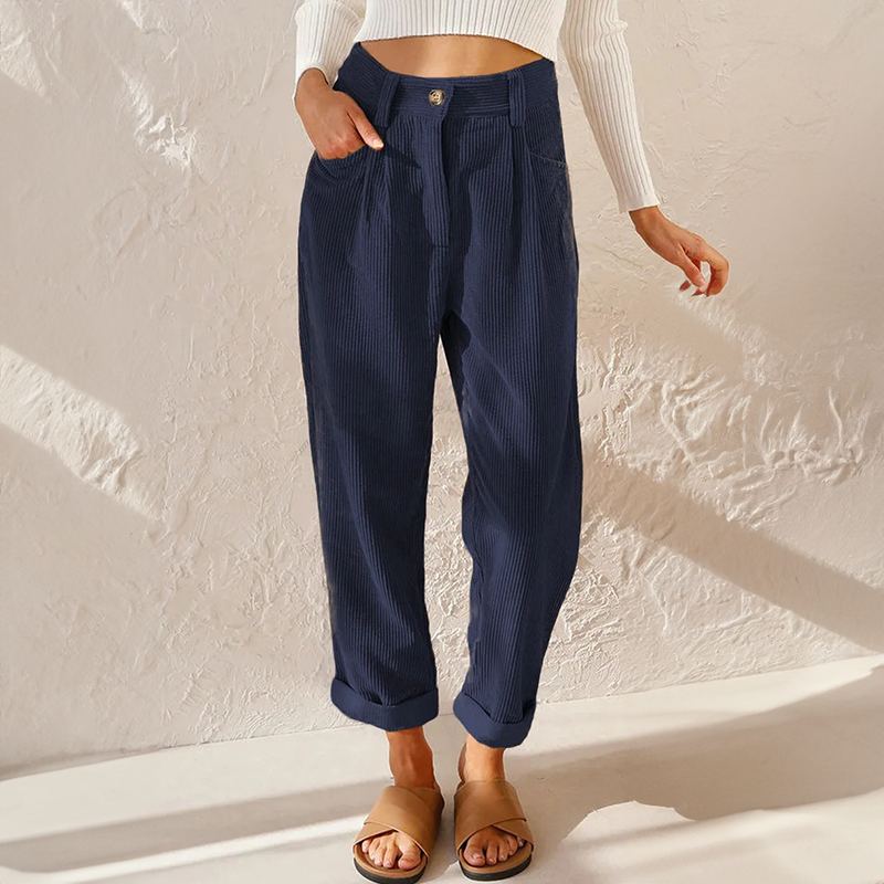 Anna | Women's Casual High-Waist Corduroy Pants