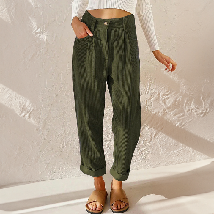 Anna | Women's Casual High-Waist Corduroy Pants