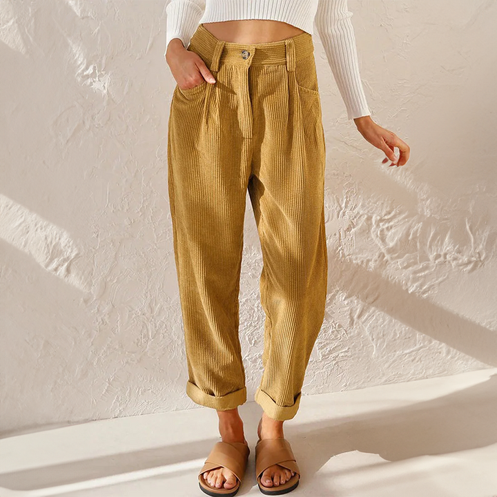 Anna | Women's Casual High-Waist Corduroy Pants