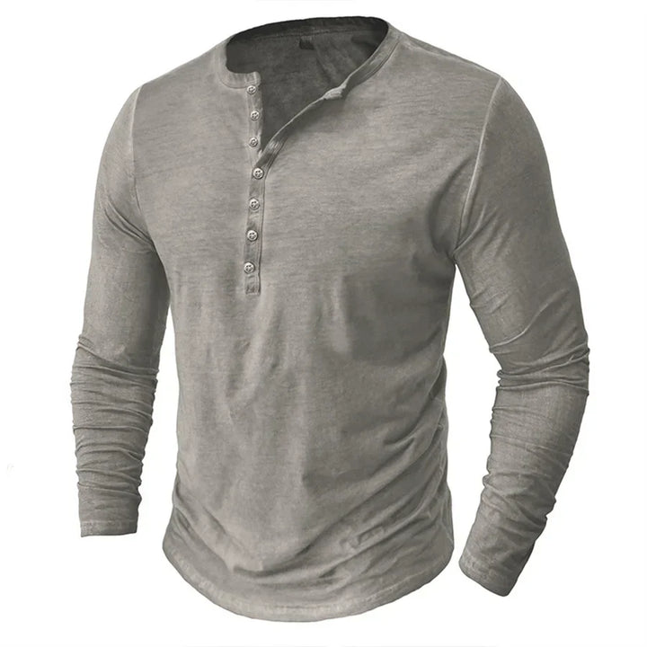 Cooper | Men's Casual Slim-Fit Cotton Henley Shirt