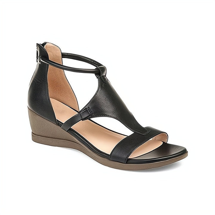 Petra | Women's Chic T-Strap Wedge Sandals