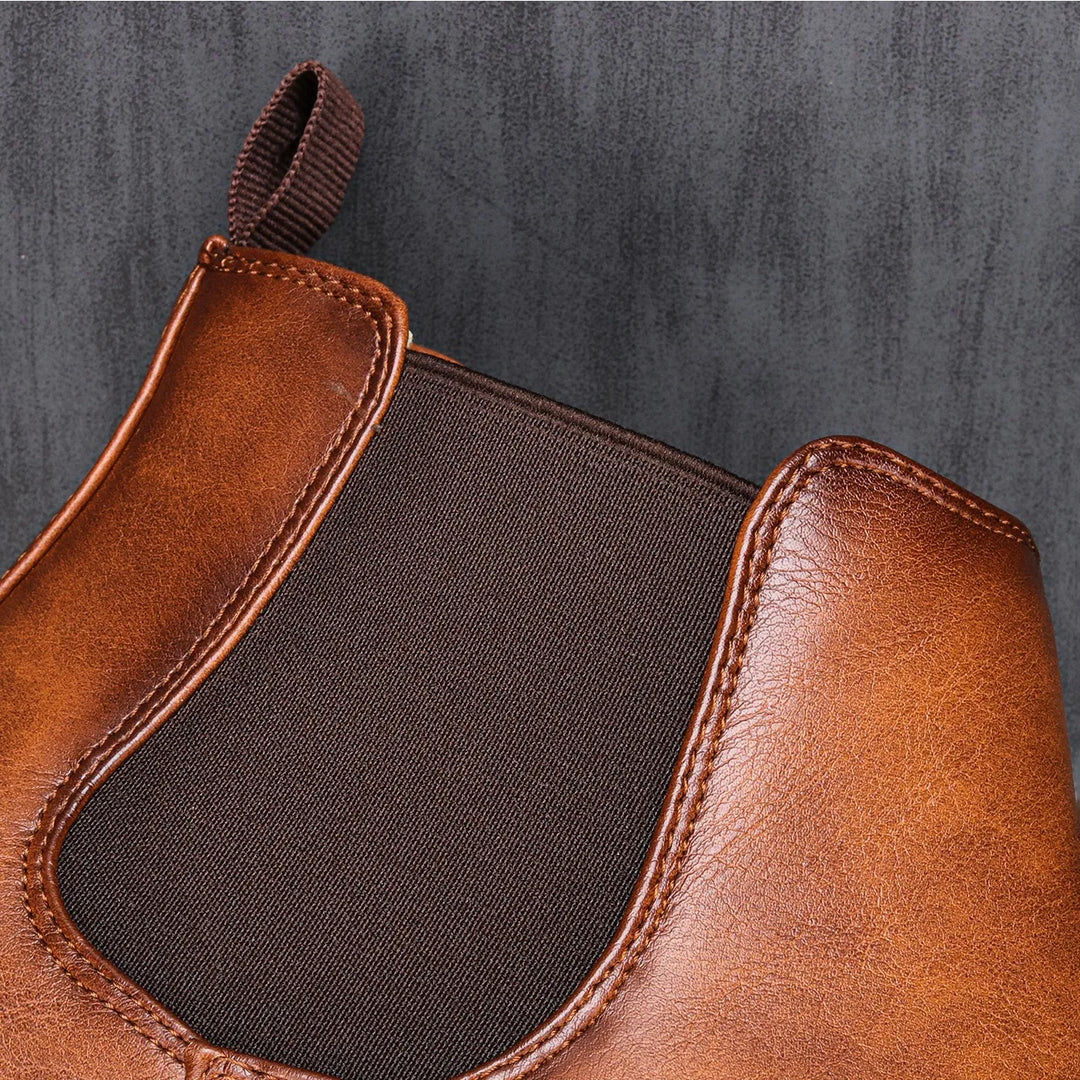 Michael | Men's Classic Polished Leather Chelsea Boots