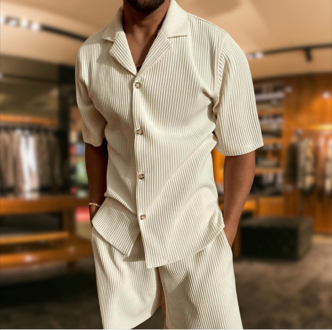 Duke | Men's Corduroy Two Piece Short Summer Set