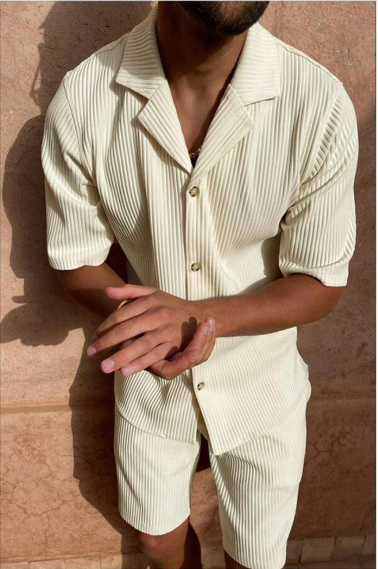 Duke | Men's Corduroy Two Piece Short Summer Set