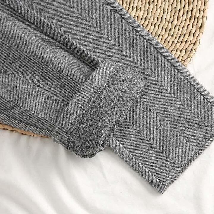 Elton | Men's Tailored Herringbone Wool Trousers