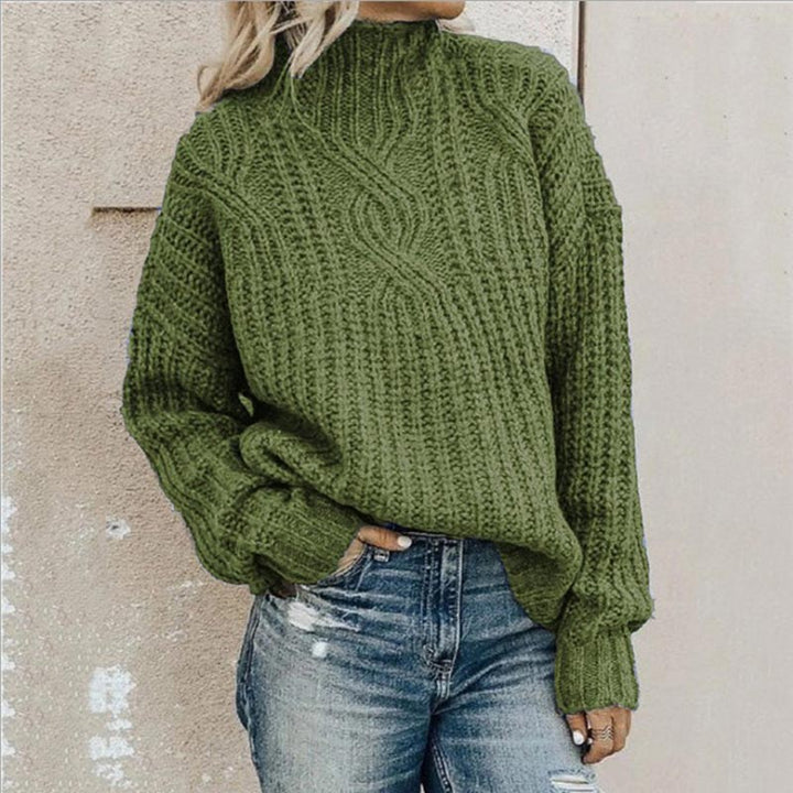 Lucy | Women's Cozy Cable-Knit High-Neck Sweater