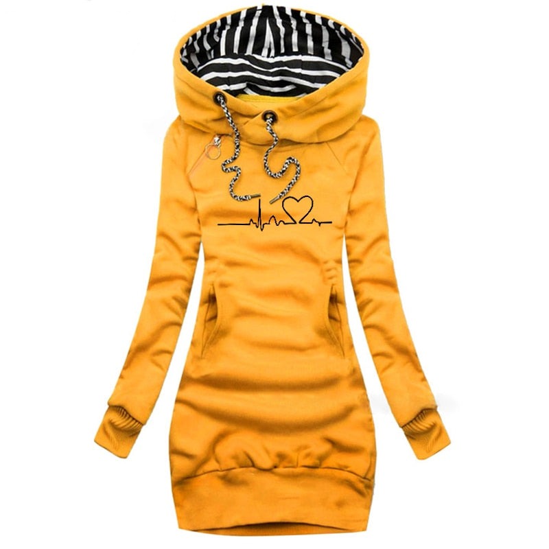 Madison | Women's Graphic Print Hooded Sweaterdress