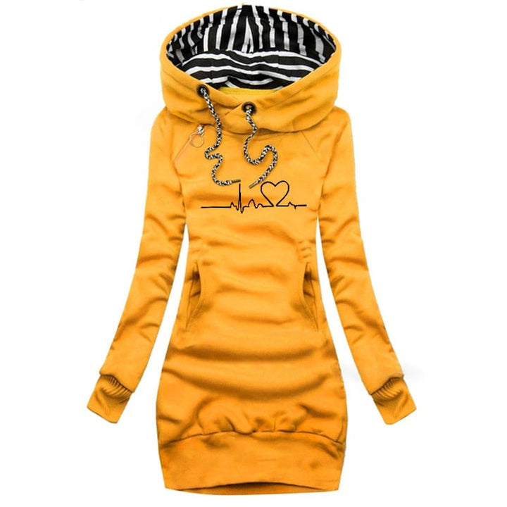 Madison | Women's Graphic Print Hooded Sweaterdress