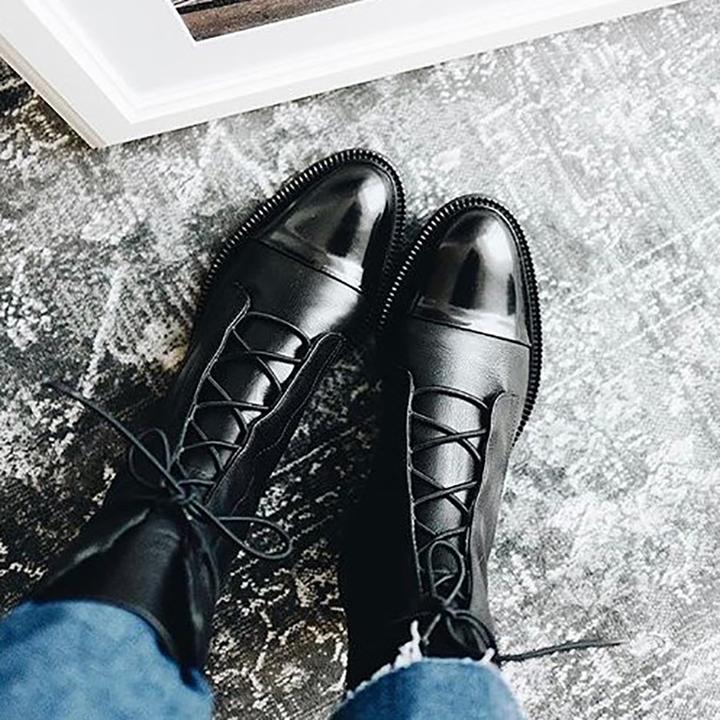 Piper | Women's Classic Lace-Up Leather Ankle Boots