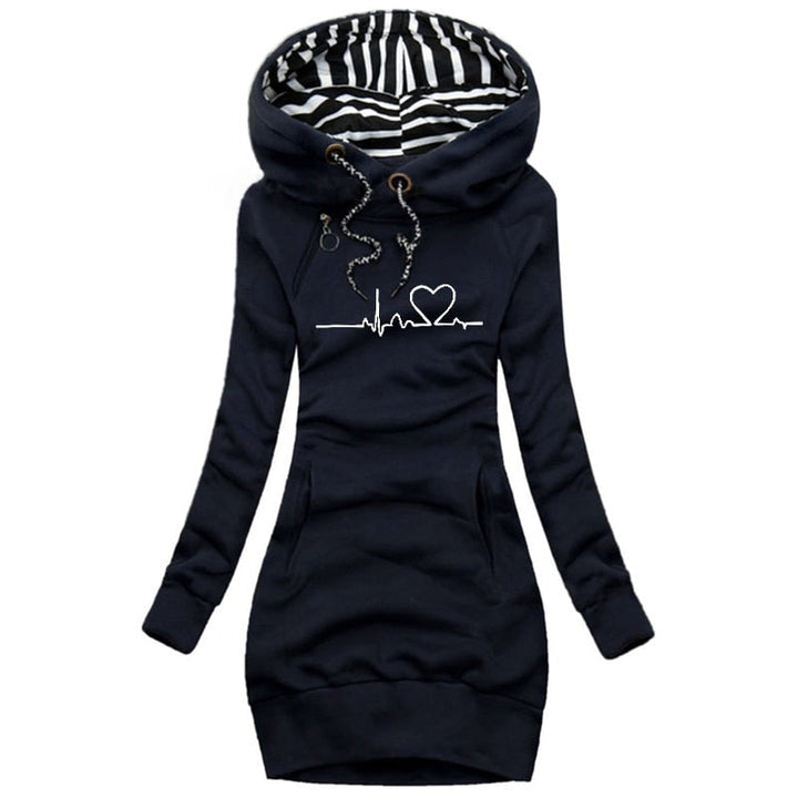 Madison | Women's Graphic Print Hooded Sweaterdress