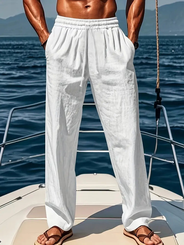Murphy | Men's Lightweight Linen Casual Pants with Drawstring Waist