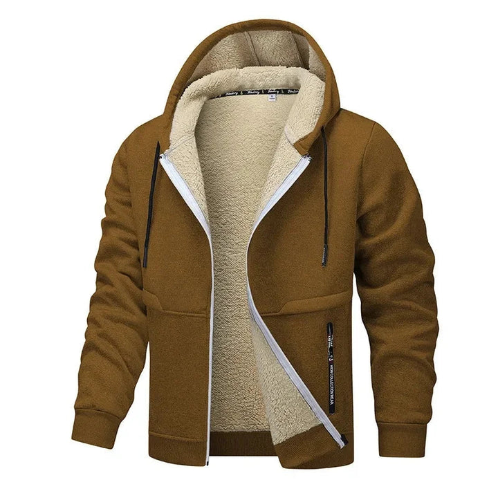 Mavric | Men's Warm Hooded Full-Zip Fleece Winter Jacket