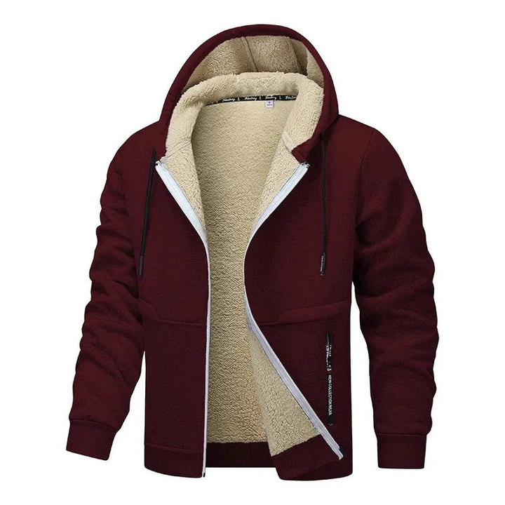 Mavric | Men's Warm Hooded Full-Zip Fleece Winter Jacket