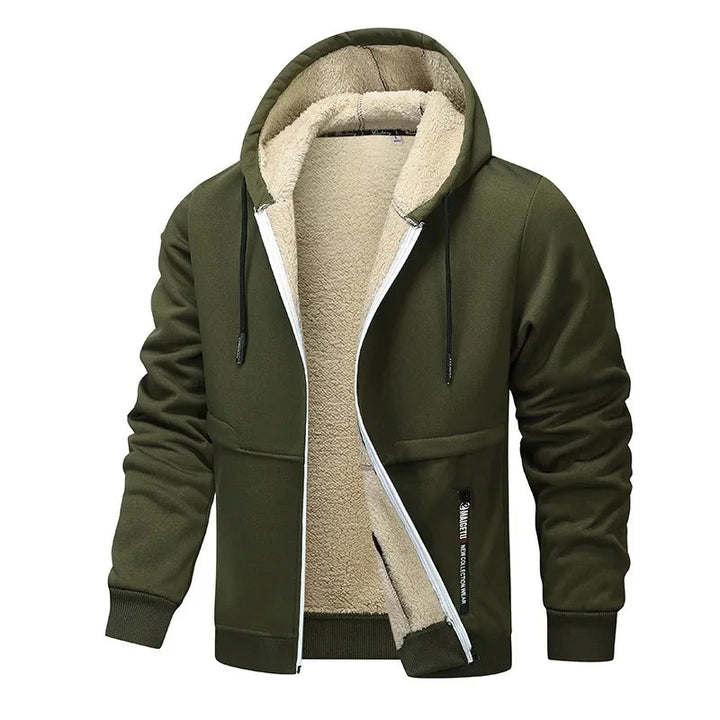 Mavric | Men's Warm Hooded Full-Zip Fleece Winter Jacket