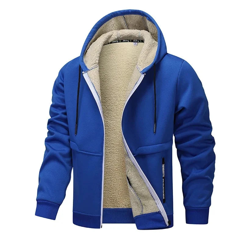 Mavric | Men's Warm Hooded Full-Zip Fleece Winter Jacket