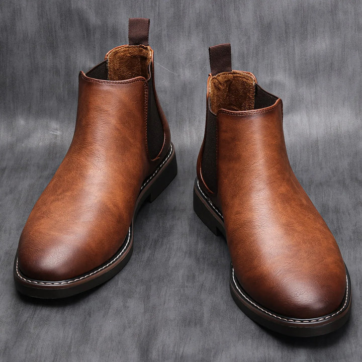 Michael | Men's Classic Polished Leather Chelsea Boots