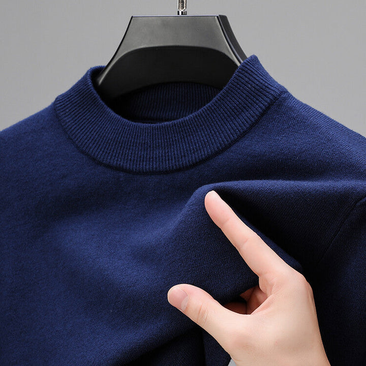 James | Men's Classic Mock Neck Pullover Sweater