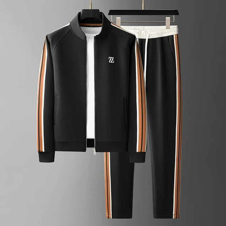 Spencer | Men's Sporty Stripe Zip Tracksuit Set