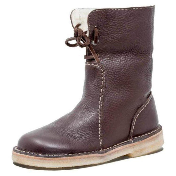 June | Women's Cozy Wool-Lined Leather Winter Boots