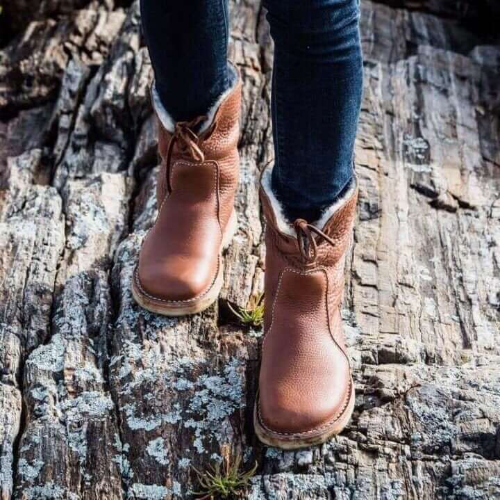 June | Women's Cozy Wool-Lined Leather Winter Boots