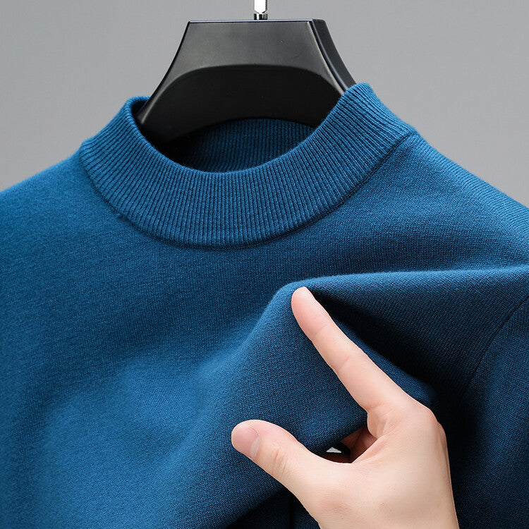James | Men's Classic Mock Neck Pullover Sweater
