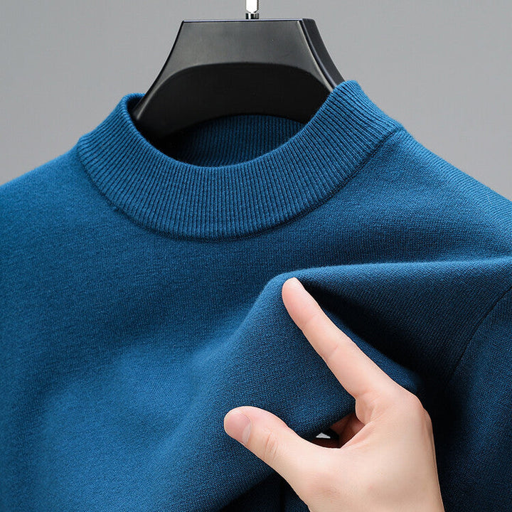 James | Men's Classic Mock Neck Pullover Sweater