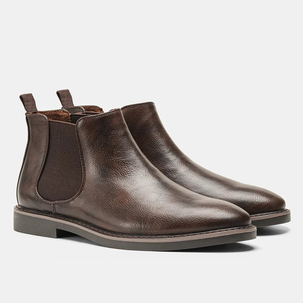 Michael | Men's Classic Polished Leather Chelsea Boots