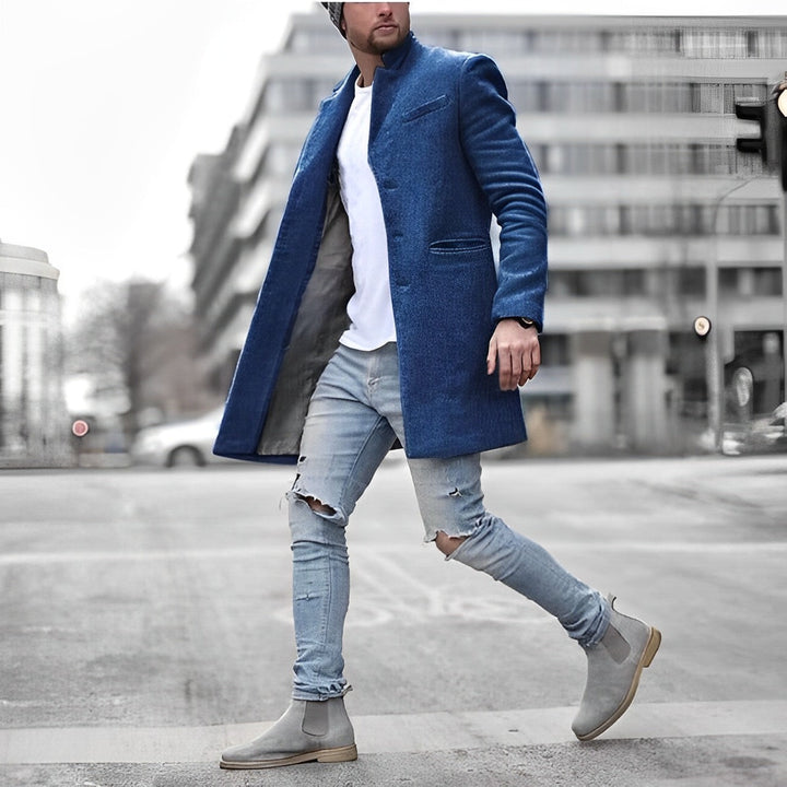 Oliver | Men's Timeless Stand-Collar Overcoat
