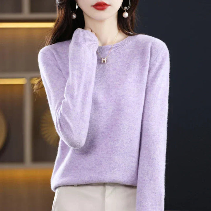 Ivory | Women's Premium Cashmere Crewneck Sweater