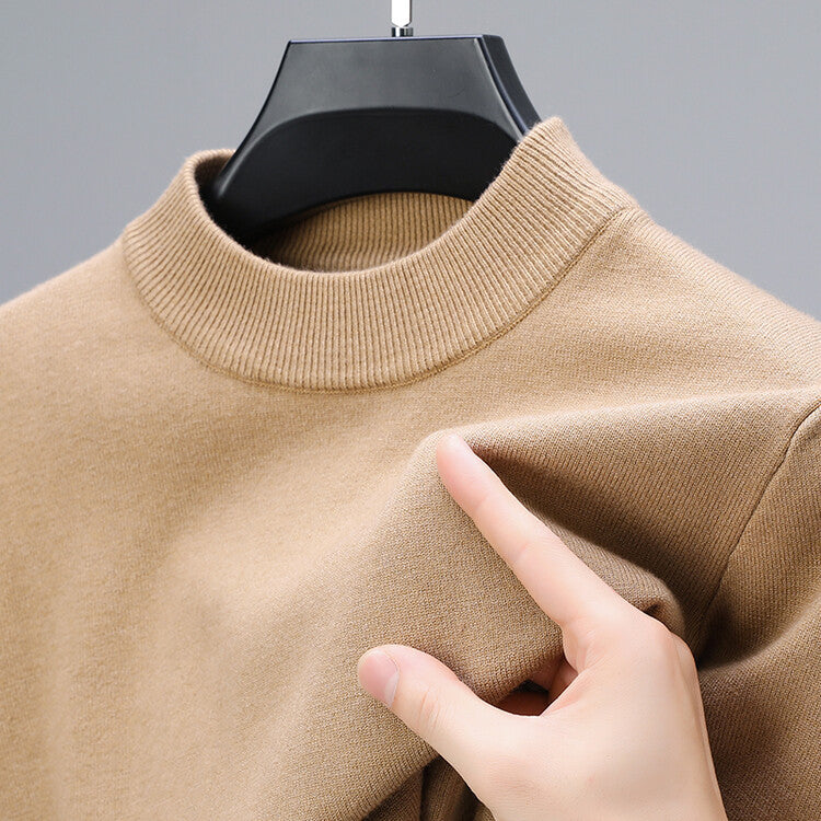 James | Men's Classic Mock Neck Pullover Sweater