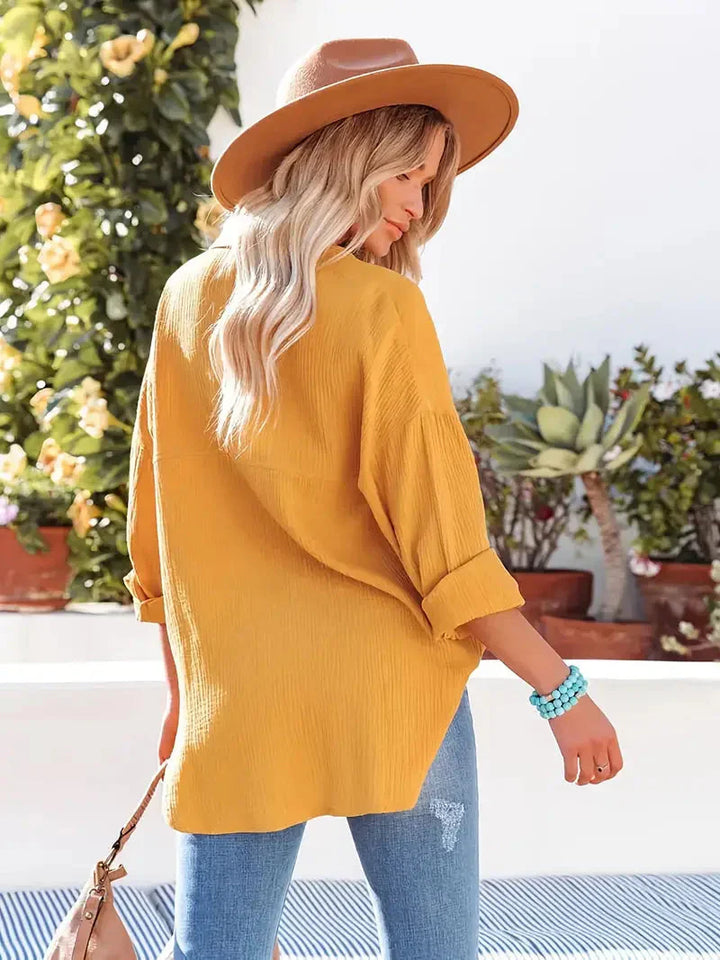 Bianca | Women's Oversized Long Sleeve Button Down Blouse
