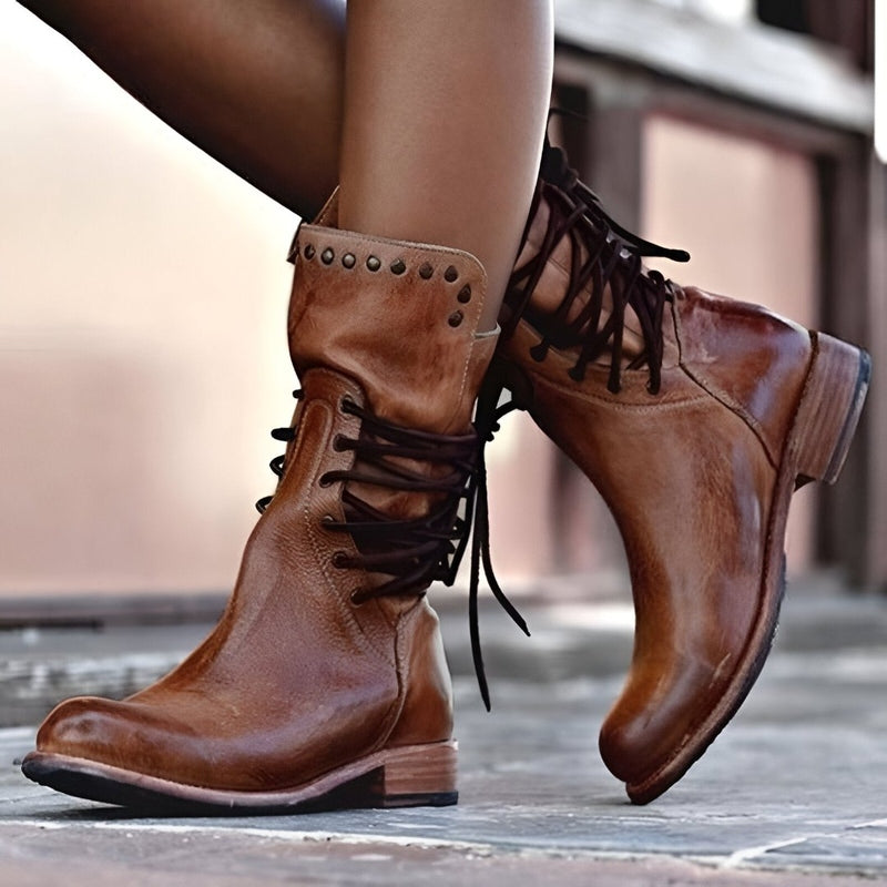 Darcy | Women's Leather Lace-Up Ankle Boots