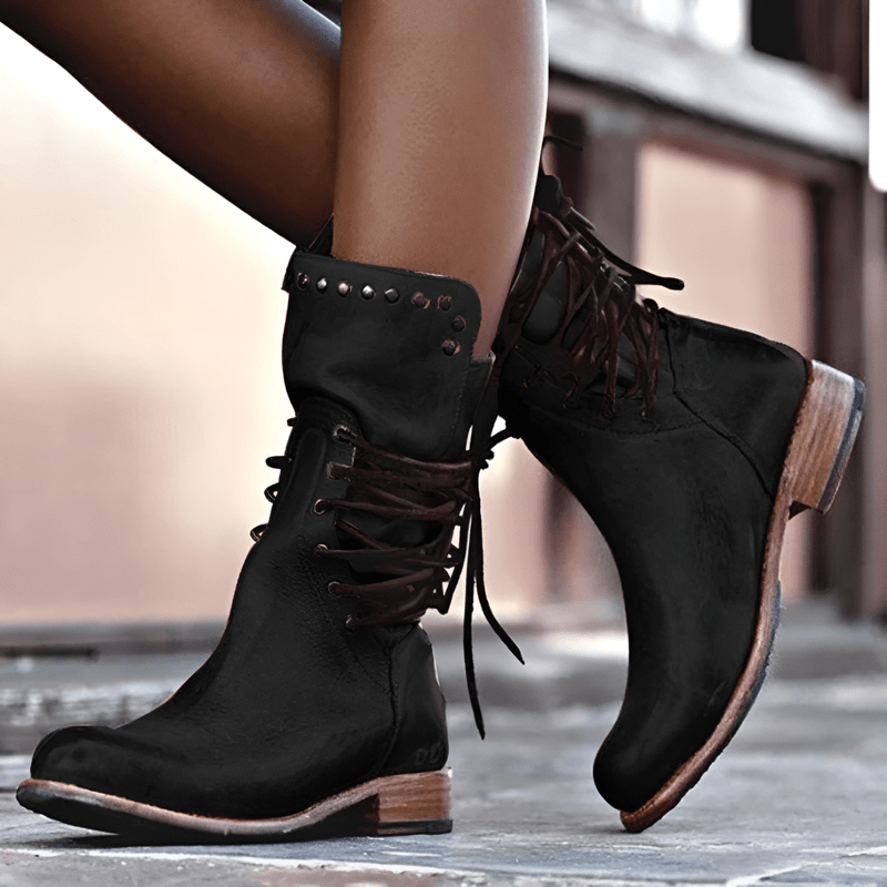 Darcy | Women's Leather Lace-Up Ankle Boots