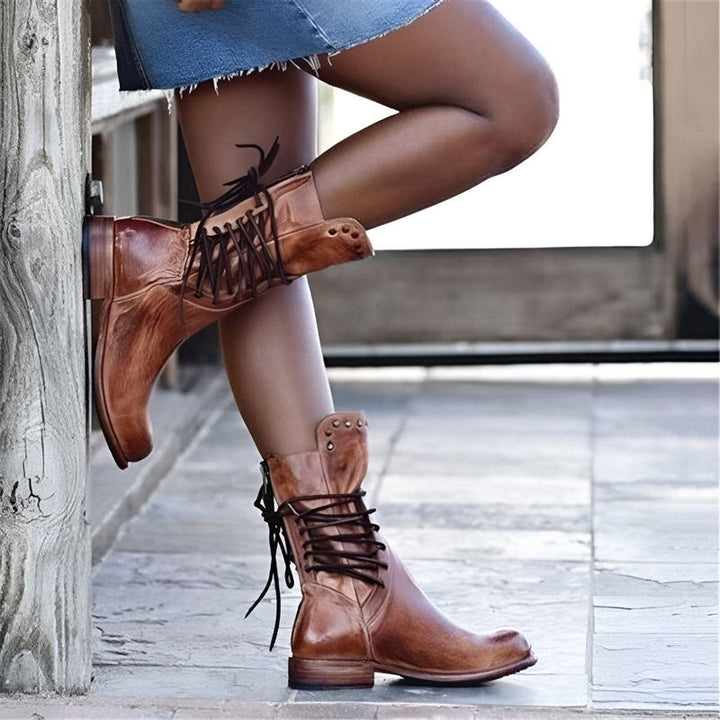 Darcy | Women's Leather Lace-Up Ankle Boots