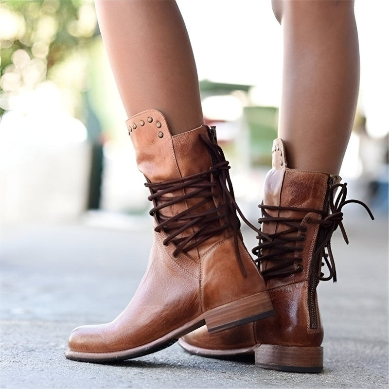 Darcy | Women's Leather Lace-Up Ankle Boots