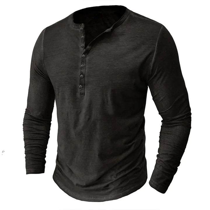 Cooper | Men's Casual Slim-Fit Cotton Henley Shirt
