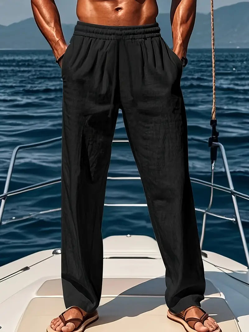 Murphy | Men's Lightweight Linen Casual Pants with Drawstring Waist