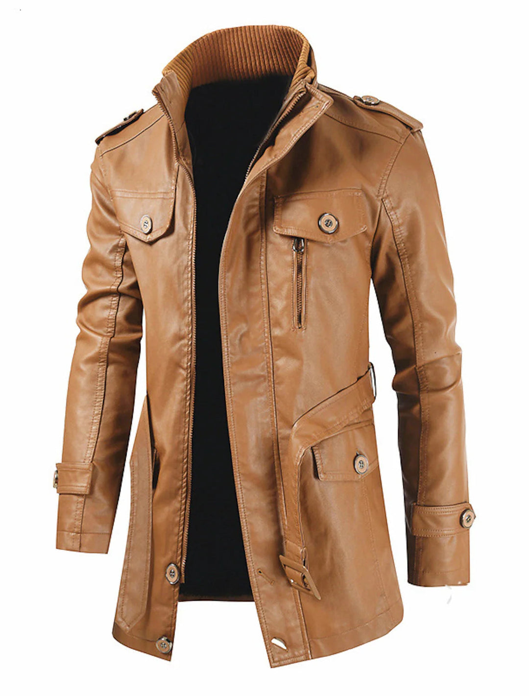 Douglas | Men's Timeless Epaulette Leather Jacket